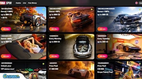 Live casino sur Daytonaspin : Evolution Gaming et Ezugi au programme